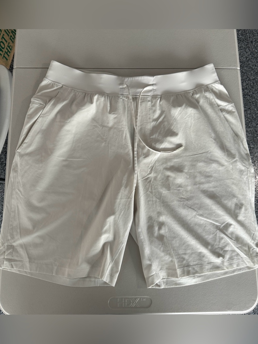 Lululemon Men's White Drawstring Shorts
